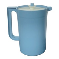 Jarro recipiente jarro Tupperware vintage 1676 azul country com tampa de botão, usado comprar usado  Enviando para Brazil