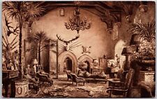 Cartão postal The Great Hall Castelo de Warwick Inglaterra interior esculturas plantas, usado comprar usado  Enviando para Brazil
