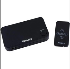 NOVO Philips 4 Portas HDMI Switch Elite 4K Ultra HD Com Controle Remoto Sem Fio, usado comprar usado  Enviando para Brazil