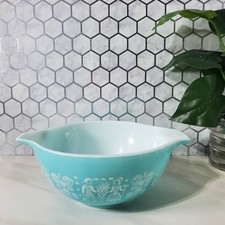 Tigela de Mistura Pyrex Amish Butterprint 1 1/2 QT Grande 442 Cinderela Turquesa comprar usado  Enviando para Brazil