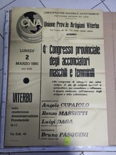 Manifesto viterbo 1981 usato  Viterbo
