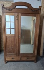 Jugendstil kleiderschrank eich gebraucht kaufen  Oberweißbach/Thür. Wald