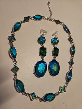 Iridescent blue necklace for sale  Lake Villa