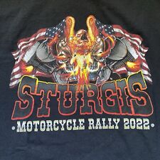 Camisa 2022 Sturgis Black Hills Motorcycle Rally preta GG Eagle V-Twin Engine comprar usado  Enviando para Brazil