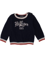 Moletom gráfico Tommy Hilfiger bebê meninos 6-9 meses azul marinho AC04 comprar usado  Enviando para Brazil