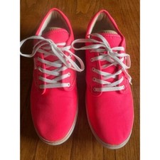Tênis Vans de Lona Rosa Neon Confortável Uso Diário Feminino Tamanho 8.5 comprar usado  Enviando para Brazil