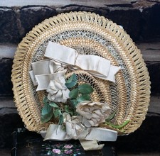 Antique straw hat d'occasion  Expédié en Belgium