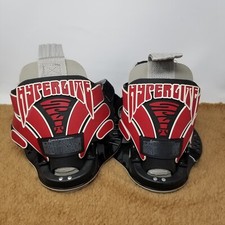 Usado, Botas Hyperlite Split Wakeboard Wakeboard Bindings biqueira aberta vermelho preto comprar usado  Enviando para Brazil