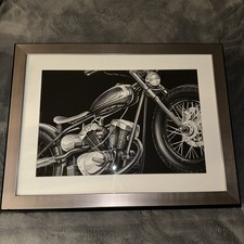 Framed motorcycle print for sale  San Jose