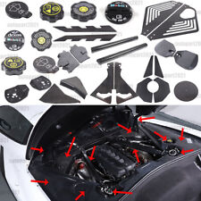 Tampa do painel do tanque do compartimento do motor de fibra de carbono real acabamento do quadro para Corvette C8 2020-25, usado comprar usado  Enviando para Brazil
