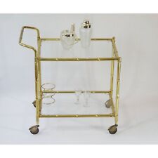Incrível carrinho de bar italiano vintage falso bambu, carrinho de latão Hollywood Regency comprar usado  Enviando para Brazil