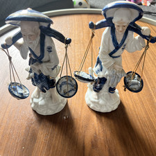 Pair vintage blue for sale  OLDHAM
