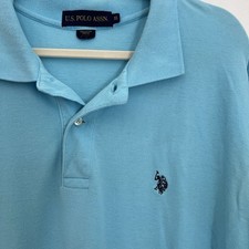 Camisa polo masculina EUA, GG, logotipo de algodão azul brilhante comprar usado  Enviando para Brazil