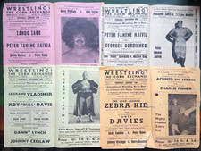 Wrestling programmes 1960 for sale  BURY ST. EDMUNDS