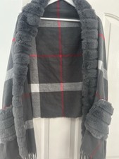 faux fur shawl for sale  BOLTON