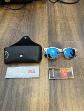 Óculos de sol Ray-Ban Clubmaster unissex adulto prata escovada com estojo comprar usado  Enviando para Brazil