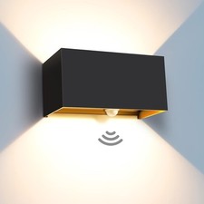 Lampa ścienna ogrodowa Kingwen czarna, 20W LED z czujnikiem ruchu towar B na sprzedaż  PL