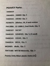 Peavey amp parts for sale  South Range