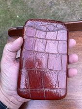 Usado, Vintage Early C20 Grande Capa Carteira Charuto Pele de Crocodilo Expansível 7" X 4" Ex comprar usado  Enviando para Brazil