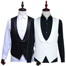 Colete de casamento masculino xale colete terno de lapela blazer top moda casual fina comprar usado  Enviando para Brazil
