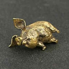 Pingente de berloque de porco animal vintage folheado a ouro amarelo 14K corrente livre comprar usado  Enviando para Brazil