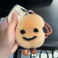 Chaveiro fofo de pele de coelho real batata bola de pele real bolsa pompom telefone pingente presente comprar usado  Enviando para Brazil