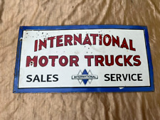 Placa de porcelana esmaltada International Motor Trucks tamanho 24x12 polegadas comprar usado  Enviando para Brazil