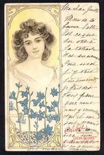 CARTÃO POSTAL ART NOUVEAU PUBLICIDADE Biscoito OLIBET Artista Desenhado Francês comprar usado  Enviando para Brazil