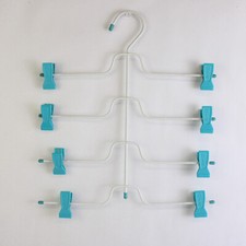 Cabide saia calça branca metal 4 camadas 8 clipes ajustáveis comprar usado  Enviando para Brazil