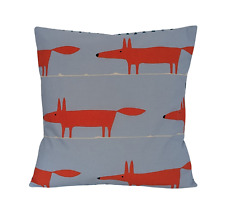 Capa de Almofada Scion Midi Mr Fox Azul Aqua Laranja 16" - Feita à Mão comprar usado  Enviando para Brazil