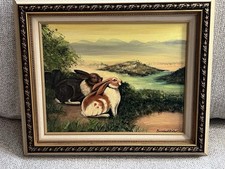 Vtg framed oil for sale  Richmond