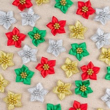 Poinsettia bows metallic for sale  BIRMINGHAM