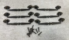 Antigo Bronze Quadrado Gota Fiança Puxar Rosetas MCM Francês Provincial Lote de 6 comprar usado  Enviando para Brazil
