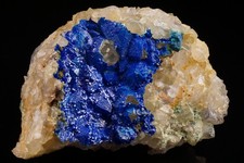 EXCELENTE RARO Cristal Linarita em Quartzo Cluster BLANCHARD MINE, NOVO MÉXICO comprar usado  Enviando para Brazil
