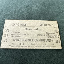 Vintage train ticket for sale Vintage train ticket for sale  OAKHAM