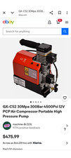 Bomba de alta pressão portátil compressor de ar GX-CS2 30Mpa 300Bar 4500Psi 12V PCP comprar usado  Enviando para Brazil