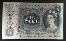 Banknote england five for sale  HODDESDON