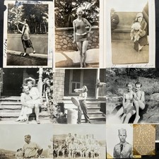 Álbum de fotos antigo vintage de família dos anos 20, 30, 40 com 218 fotos de beisebol animais de estimação diversão comprar usado  Enviando para Brazil