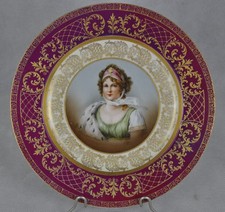 Używany, Pirkenhammer Brezova talerz z królową Luizą Prus 24cm 1893-1918 na sprzedaż  PL