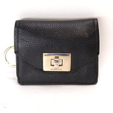 Carteira de cartão de crédito Michael Kors couro pebble preto acordeão cartões de crédito comprar usado  Enviando para Brazil