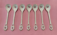 Colher de chá de porcelana vintage açúcar flores rosa acabamento dourado 5,5" conjunto 7 comprar usado  Enviando para Brazil