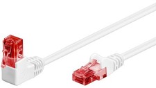 CAT 6Kabel łączący 1x 90 pod kątem,U/UTP, biały - Długość kabla 2 m na sprzedaż  PL