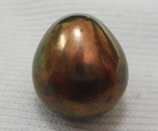 Usado, ENORME 14X11MM NATURAL TAITIANO GENUÍNO CHOCOLATE PRETO PÉROLA SOLTA MEIO PERFURADA  comprar usado  Enviando para Brazil