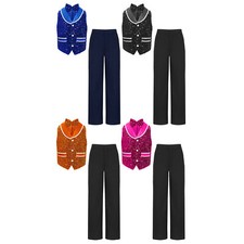 Usado, Terno masculino elástico cintura fantasia roupa de veludo bainha irregular calças cintilantes comprar usado  Enviando para Brazil