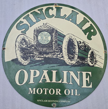 Placa de esmalte de porcelana óleo de motor opalina Sinclair 30 polegadas face única comprar usado  Enviando para Brazil
