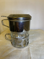 Cafeteira DUROBOR Vintage Anos 70 FRENCH PRESS Copo de Serviço Único Bélgica Aço Inoxidável, usado comprar usado  Enviando para Brazil