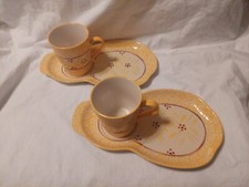 Conjunto de 2 Canecas Amarelas Temptations Old World e Bandeja de Sanduíche por Tara comprar usado  Enviando para Brazil