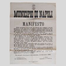 Manifesto epoca municipio usato  Napoli