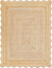 Alfombra borde vieira trenzado corredor rectangular alfombra de yute alfombra de habitación moderna alfombra de área segunda mano  Embacar hacia Mexico