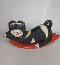 Rocking cat carved for sale  Greenville